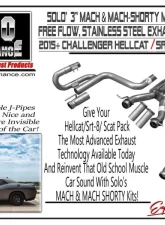Solo Performance Mach-Shorty-XV Catback Exhaust Kit w/ Solo Return Box Dodge Challenger SRT 2015-2018                                     - 991114SL - Image 2