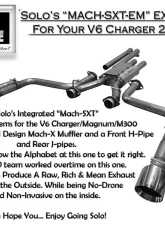 Solo Performance Mach-SXT-EM Catback Exhaust Kit Dodge Charger V6 2006-2010                                     - 991117SL - Image 3