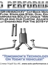 Solo Performance Mach-V6-XV Catback Exhaust Kit Dodge Charger V6 2015-2018                                     - 991125SL - Image 2