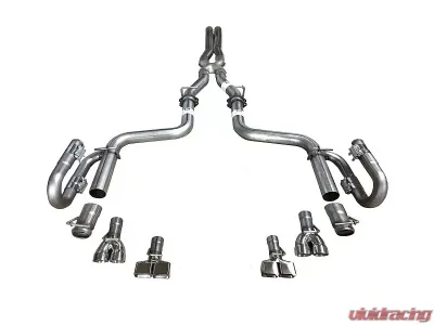 Solo Performance Street Race X3 Catback Exhaust Kit w/ Quad Square Tips Dodge Challenger SRT 2008-2014 - 991132SL