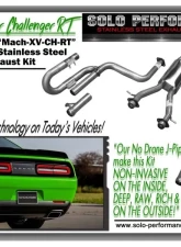 Solo Performance Mach-XV-CH-RT Exhaust Kit Dodge Challenger V8 5.7L R/T 2015-2016                                     - 991143SL - Image 3