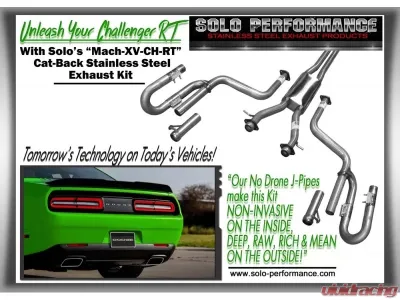 Solo Performance Mach-XV-CH-RT Exhaust Kit Dodge Challenger V8 5.7L R/T 2015-2016 - 991143SL