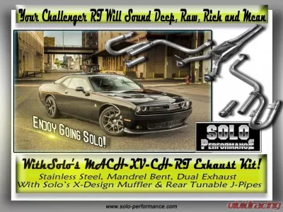 Solo Performance Mach-XV-CH-RT Exhaust Kit Dodge Challenger V8 5.7L R/T 2015-2016 - 991143SL