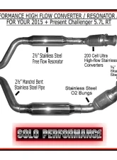 Solo Performance Street Race Catback Exhaust Kit Dodge Challenger V8 5.7L R/T 2015-2016                                     - 991144SL - Image 2