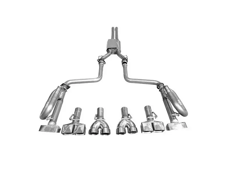 Solo Performance Mach-X-V6-CH Catback Exhaust Kit w/ Round Tips Dodge Challenger V6 2009-2014 - 991166SL