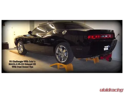 Solo Performance Mach-X-V6-CH Catback Exhaust Kit w/ Round Tips Dodge Challenger V6 2009-2014 - 991166SL