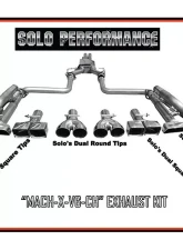 Solo Performance Mach-X-V6-CH Catback Exhaust Kit w/ Round Tips Dodge Challenger V6 2009-2014                                     - 991166SL - Image 4