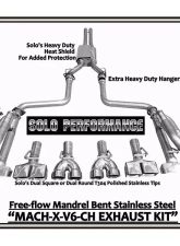 Solo Performance Mach-X-V6-CH Catback Exhaust Kit w/ Round Tips Dodge Challenger V6 2009-2014                                     - 991166SL - Image 5