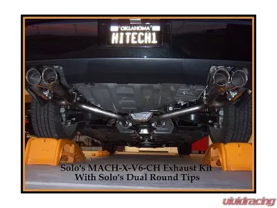 Solo Performance Mach-X-V6-CH Catback Exhaust Kit w/ Round Tips Dodge Challenger V6 2009-2014 - 991166SL