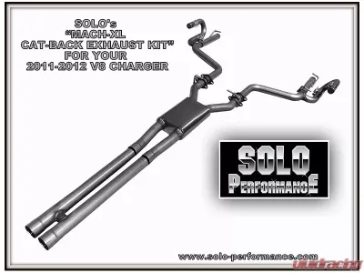 Solo Performance Mach-XL Catback Exhaust Kit Dodge Charger RT 2011-2014 - 991189SL