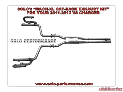 Solo Performance Mach-XL Catback Exhaust Kit Dodge Charger RT 2011-2014 - 991189SL