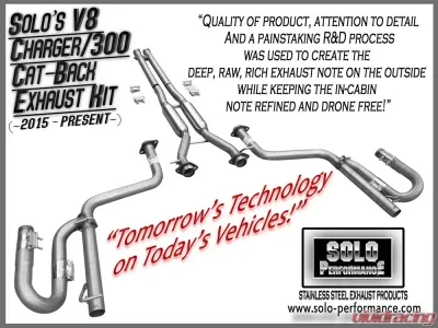 Solo Performance MR212-HJ Catback Exhaust Kit Dodge Charger RT 2015-2018 - 991190SL