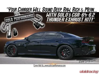 Solo Performance Mach-X3-SRT-EM Catback Exhaust Kit w/ Polished Tips Dodge Charger SRT 2015-2018 - 991195SL