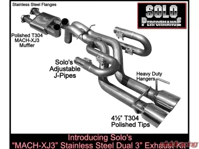 Solo Performance Mach-XJ3 Catback Exhaust System Jeep Grand Cherokee SRT-8 2006-2010 - 991710SL