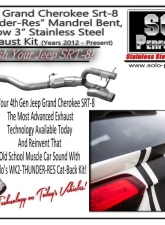 Solo Performance WK2-Thunder-Res Catback Exhaust System Jeep Grand Cherokee SRT-8 2012-2018                                     - 991717SL - Image 2