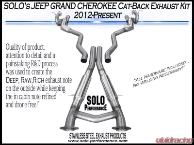 Solo Performance WK2-Thunder-Res Catback Exhaust System Jeep Grand Cherokee SRT-8 2012-2018 - 991717SL