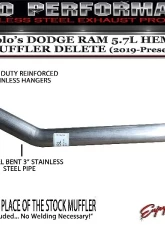 Solo Performance Muffler Delete Ram 1500 5.7L 2019-2020                                     - 991902SL - Image 2