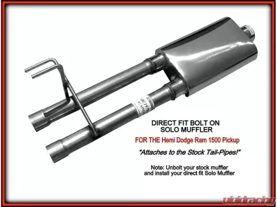 Solo Performance Mach-40 Bolt-On Muffler Assembly Ram 1500 5.7L 2009-2018 - 991940SL
