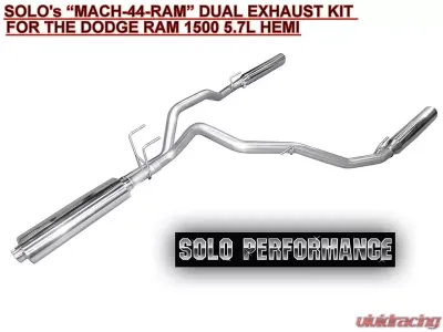 Solo Performance Mach-44 Dual Catback Exhaust System Ram 1500 5.7L 2009-2018 - 991944SL