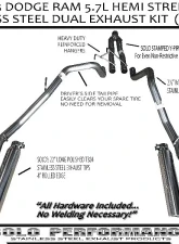 Solo Performance Street-Race Dual Catback Exhaust System Ram 1500 5.7L 2009-2018                                     - 991946SL - Image 2
