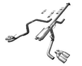Solo Performance Eco-Mach-40-XV Dual Black Catback Exhaust System - Louder Version (157