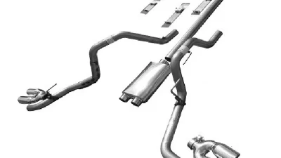 Solo Performance Eco-Mach-40-XV Dual Black Catback Exhaust System - Louder Version (132" Wheel Base) Ford F-150 V6 2015-2019                                     - 993132BK - Image 7