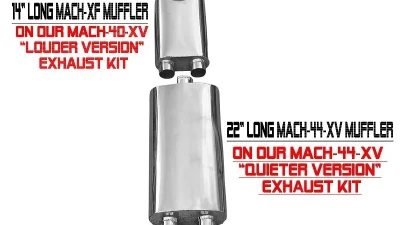 Solo Performance Eco-Mach-40-XV Dual Black Catback Exhaust System - Louder Version (132" Wheel Base) Ford F-150 V6 2015-2019                                     - 993132BK - Image 6