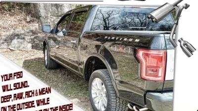 Solo Performance Eco-Mach-40-XV Dual Black Catback Exhaust System - Louder Version (132" Wheel Base) Ford F-150 V6 2015-2019                                     - 993132BK - Image 7