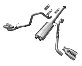 Solo Performance Eco-Mach-44-XV Dual Black Catback Exhaust System - Quieter Version (145