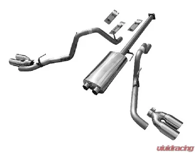 Solo Performance Eco-Mach-44-XV Dual Catback Exhaust System - Quieter Version (132" Wheel Base) Ford F-150 V6 2015-2019 - 993134SL