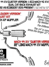 Solo Performance Eco-Mach-44-XV Dual Catback Exhaust System - Quieter Version (132" Wheel Base) Ford F-150 V6 2015-2019                                     - 993134SL - Image 3