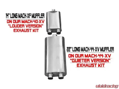 Solo Performance Eco-Mach-44-XV Dual Catback Exhaust System - Quieter Version (132" Wheel Base) Ford F-150 V6 2015-2019 - 993134SL