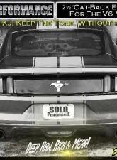 Solo Performance Mach-XJ Catback Exhaust System (Black Tips) Ford Mustang V6 2015-2022                                     - 993137BK - Image 6