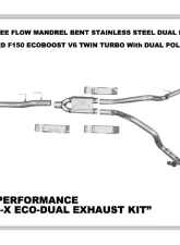 Solo Performance Mach-X-Eco-Dual 3" Catback Exhaust Kit (157" Wheel Base) Ford F-150 2011-2014                                     - 993157SL - Image 2
