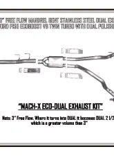 Solo Performance Mach-X-Eco-Dual 3" Catback Exhaust Kit (157" Wheel Base) Ford F-150 2011-2014                                     - 993157SL - Image 3
