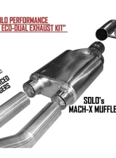 Solo Performance Mach-X-Eco-Dual 3" Catback Exhaust Kit (157" Wheel Base) Ford F-150 2011-2014                                     - 993157SL - Image 4