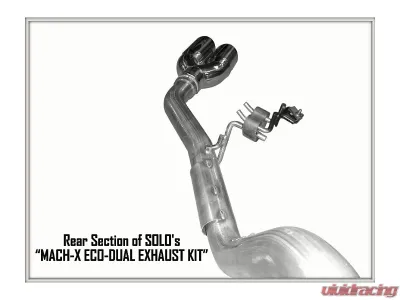 Solo Performance Mach-X-Eco-Dual 3" Catback Exhaust Kit (157" Wheel Base) Ford F-150 2011-2014 - 993157SL
