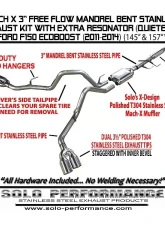 Solo Performance Mach-X-Eco-Dual-QT Catback Exhaust Kit w/ Extra Resonator (157" Wheel Base) Ford F-150 2011-2014                                     - 993159SL - Image 2