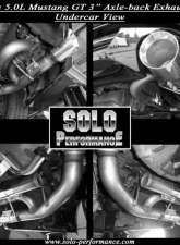 Solo Performance Axle-Back Exhaust System (Black Tips) Ford Mustang GT 2011-2014                                     - 993148BK - Image 5