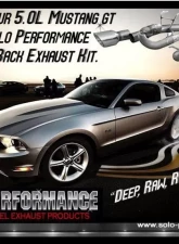 Solo Performance Axle-Back Exhaust System (Black Tips) Ford Mustang GT 2011-2014                                     - 993148BK - Image 8