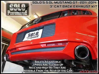 Solo Performance Street-Race Catback Exhaust System (Black Tips) Ford Mustang GT 2011-2014 - 993152BK