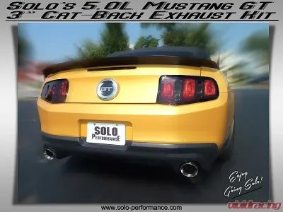 Solo Performance Street-Race Catback Exhaust System (Black Tips) Ford Mustang GT 2011-2014 - 993152BK