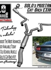 Solo Performance Catback Exhaust System (Black Tips) Ford Mustang Ecoboost 2015-2022                                     - 993176BK - Image 2