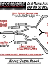 Solo Performance Catback Exhaust System (Black Tips) Ford Mustang Ecoboost 2015-2022                                     - 993176BK - Image 3