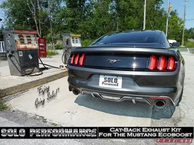 Solo Performance Catback Exhaust System (Black Tips) Ford Mustang Ecoboost 2015-2022 - 993176BK