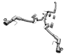 Solo Performance Turbo Back Exhaust System (Black Tips) Ford Mustang Ecoboost 2015-2022