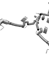 Solo Performance Turbo Back Exhaust System (Black Tips) Ford Mustang Ecoboost 2015-2022                                     - 993178BK - Image 5