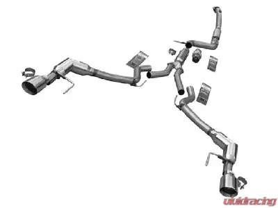 Solo Performance Turbo Back Exhaust System (Black Tips) Ford Mustang Ecoboost 2015-2022 - 993178BK