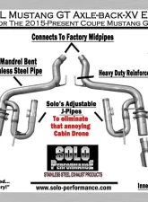 Solo Performance Axle-Back-XV Exhaust System Ford Mustang GT 2015-2022                                     - 993181SL - Image 2