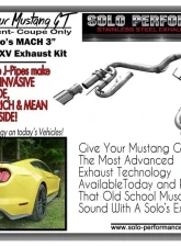 Solo Performance Axle-Back-XV Exhaust System Ford Mustang GT 2015-2022                                     - 993181SL - Image 4